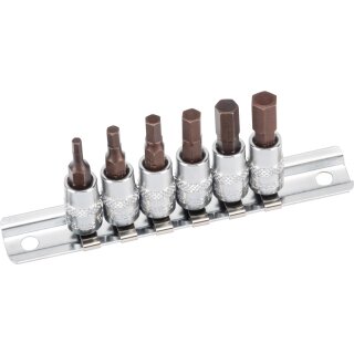 Condor Bit-Stecknüsse, xcess performance, 6-tlg., 1/4", Innensechskt. 3-8 mm
