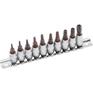 Condor Bit-Stecknüsse, xcess performance, 10-tlg., 1/4", T-Profil T8-45