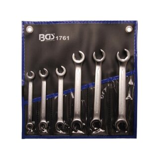 BGS technic Offener Doppel-Ringschlüssel-Satz | SW 8 x 10 - 17 x 19 mm | 6-tlg.