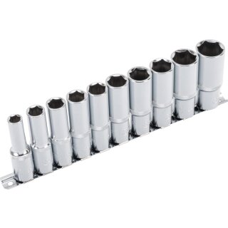 Condor Steckschlüssel-Einsätze, xcess p., 10-tlg., 1/2", tief, 6-kant 10-24 mm