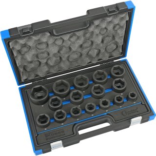 Condor Kraftsteckschlüssel-Satz, 16-tlg., 3/4", CrMo, 6-kant 19-50 mm