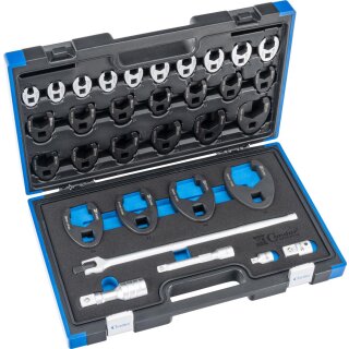 Condor Hahnenfuss-Schlüssel-Satz, 32-tlg., 3/8"+1/2"+3/4", 10-50 mm