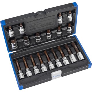 Condor Bit-Stecknüsse, xcess performance, 19-tlg., 1/2", Innensechskant 5-14 mm