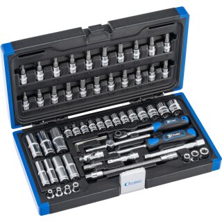 Condor Steckschlüssel-Satz, 60-tlg., 1/4", 6-kant 4-14 mm