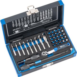 Condor Spiralbohrer-Bits und Bit-Satz, HSS-G M2 / S2, 1/4" 6-kant, 38-tlg.