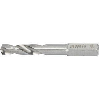 Condor Spiralbohrer-Bit, 1/4" 6-kant, HSS-G M2, ø 5.5, Länge 50 mm