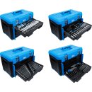 BGS technic Steckschlüssel-Satz Sechskant | Antrieb 6,3 mm (1/4") / 10 mm (3/8") / 12,5 mm (1/2") | Metrisch und Zollgrößen | 300-tlg.