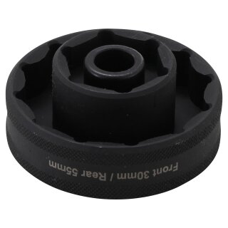 BGS technic Kraft-Steckschlüssel-Einsatz Sechskant / Zwölfkant | 12,5 mm (1/2") | für Ducati Radbefestigung | SW 30 / 55 mm