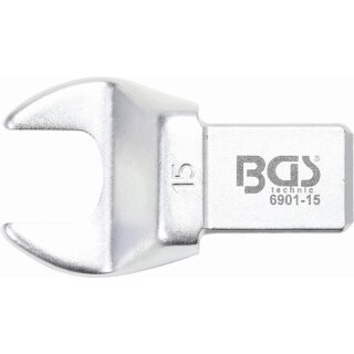 BGS technic Einsteck-Maulschlüssel | 15 mm | Aufnahme 14 x 18