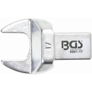 BGS technic Einsteck-Maulschlüssel | 17 mm | Aufnahme 14 x 18