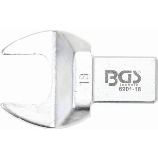 BGS technic Einsteck-Maulschlüssel | 18 mm | Aufnahme 14 x 18