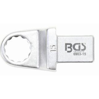 BGS technic Einsteck-Ringschlüssel | 15 mm | Aufnahme 14 x 18