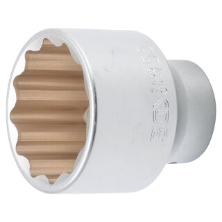 BGS technic Steckschlüssel-Einsatz Zwölfkant | Antrieb Innenvierkant 20 mm (3/4") | SW 55 mm