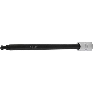BGS technic Bit-Einsatz | Antrieb Innenvierkant 6,3 mm (1/4") | T-Profil (für Torx) mit Kugelkopf T30