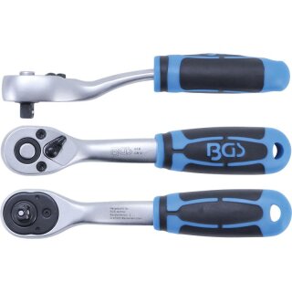 BGS technic Umschaltknarre | feinverzahnt | Abtrieb Außenvierkant 6,3 mm (1/4")