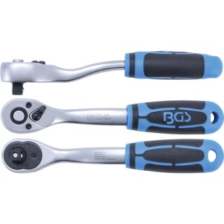 BGS technic Umschaltknarre | feinverzahnt | Abtrieb Außenvierkant 10 mm (3/8")