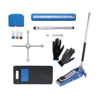BGS technic Radwechsel-Service-Satz mit Rangier-Wagenheber 1,5 t | 10-tlg.