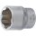 BGS technic Steckschlüssel-Einsatz Super Lock | Antrieb Innenvierkant 12,5 mm (1/2") | SW 23 mm