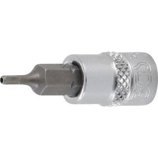 BGS technic Bit-Einsatz | Antrieb Innenvierkant 6,3 mm (1/4") | Innensechskant mit Bohrung 2 mm