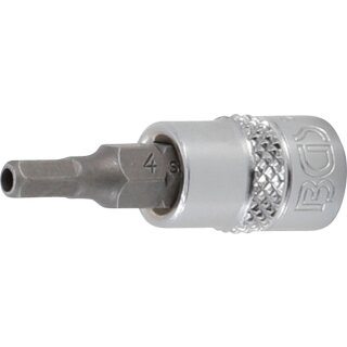BGS technic Bit-Einsatz | Antrieb Innenvierkant 6,3 mm (1/4") | Innensechskant mit Bohrung 4 mm