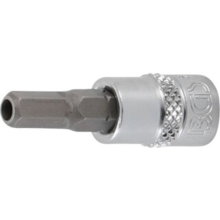 BGS technic Bit-Einsatz | Antrieb Innenvierkant 6,3 mm (1/4") | Innensechskant mit Bohrung 5 mm