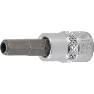 BGS technic Bit-Einsatz | Antrieb Innenvierkant 6,3 mm (1/4") | Innensechskant mit Bohrung 6 mm