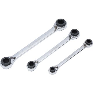 Kraftmann Ratschen-Ringschlüssel-Satz | 4-in-1 | SW 8 x 9 - 18 x 19 mm