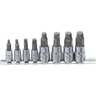 BGS technic Schraubenausdreher-Satz | Antrieb 6,3 mm (1/4") / 10 mm (3/8") | für defekten Innensechskant 3 - 10 mm | 8-tlg.