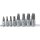 BGS technic Schraubenausdreher-Satz | Antrieb 6,3 mm (1/4") / 10 mm (3/8") | für defekten Innensechskant 3 - 10 mm | 8-tlg.