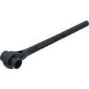 BGS technic Gerüstbauer-Knarre | runder Schaft | SW 19 x 22 mm