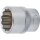 BGS technic Steckschlüssel-Einsatz Zwölfkant | Antrieb Innenvierkant 12,5 mm (1/2") | SW 23 mm