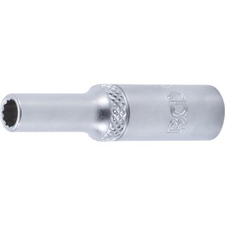 BGS technic Steckschlüssel-Einsatz Zwölfkant, tief | Antrieb Innenvierkant 6,3 mm (1/4") | SW 5 mm