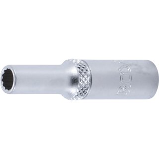 BGS technic Steckschlüssel-Einsatz Zwölfkant, tief | Antrieb Innenvierkant 6,3 mm (1/4") | SW 5,5 mm