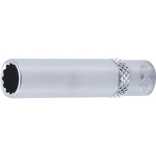 BGS technic Steckschlüssel-Einsatz Zwölfkant, tief | Antrieb Innenvierkant 6,3 mm (1/4") | SW 8 mm