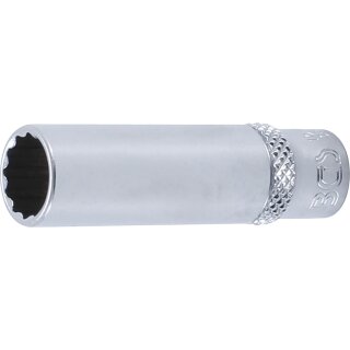 BGS technic Steckschlüssel-Einsatz Zwölfkant, tief | Antrieb Innenvierkant 6,3 mm (1/4") | SW 10 mm