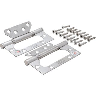 Kraftmann Scharnier-Satz | Edelstahl | für platzsparenden Einbau | 100 x 50 mm | 2-tlg.