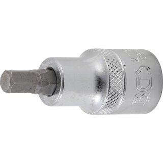 BGS technic Bit-Einsatz | Länge 55 mm | Antrieb Innenvierkant 12,5 mm (1/2") | Innensechskant 9/32"