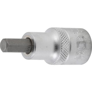 BGS technic Bit-Einsatz | Länge 55 mm | Antrieb Innenvierkant 12,5 mm (1/2") | Innensechskant 5/16"