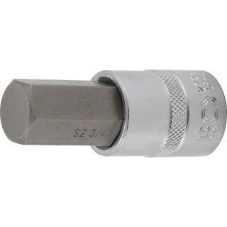 BGS technic Bit-Einsatz | Länge 70 mm | Antrieb Innenvierkant 12,5 mm (1/2") | Innensechskant 3/4"