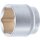 BGS technic Steckschlüssel-Einsatz Sechskant | Antrieb Innenvierkant 12,5 mm (1/2") | SW 46 mm 