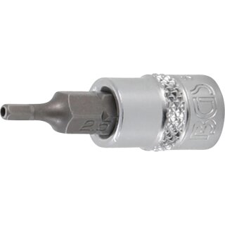 BGS technic Bit-Einsatz | Antrieb Innenvierkant 6,3 mm (1/4") | Innensechskant mit Bohrung 2,5 mm