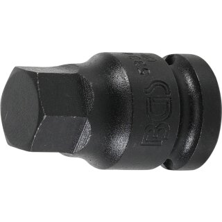 BGS technic Kraft-Bit-Einsatz | Antrieb Innenvierkant 12,5 mm (1/2") | Innensechskant 17 mm