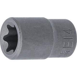 BGS technic Steckschlüssel-Einsatz E-Profil | Antrieb Innenvierkant 10 mm (3/8") | SW E14