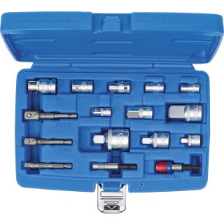 BGS technic Bit-Adapter- / Steckschlüssel-Adapter-Satz | 16-tlg.