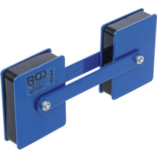 BGS technic Kraft-Doppelmagnethalter | Winkel einstellbar | 22,7 kg