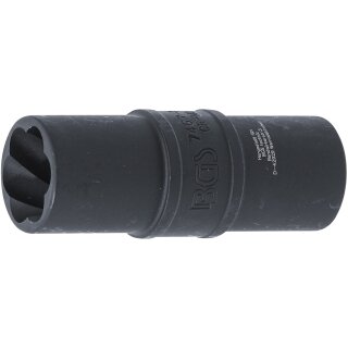 BGS technic Kraft-Spezial-Schraubenausdreh-Wendeeinsatz 19 mm | 12,5 mm (1/2")