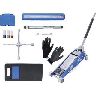 BGS technic Radwechsel-Service-Satz mit Rangier-Wagenheber 2,5 t | 10-tlg.