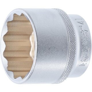 BGS technic Steckschlüssel-Einsatz Zwölfkant | Antrieb Innenvierkant 12,5 mm (1/2") | SW 41 mm 