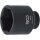 BGS technic Kraft-Steckschlüssel-Einsatz Sechskant | Antrieb Innenvierkant 12,5 mm (1/2") | SW 52 mm