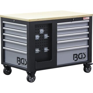 BGS technic Werkstattwagen | 2 x 5 Schubladen | 1 Schrank | leer